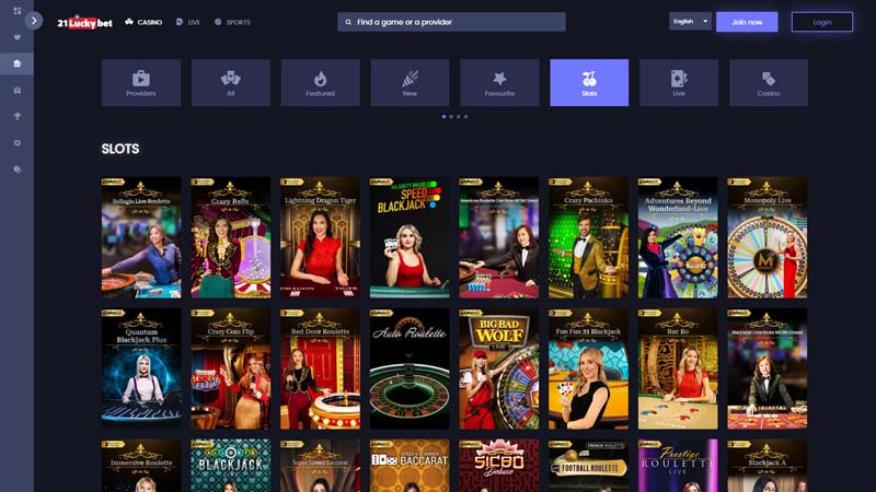 21luckybet slots screenshot