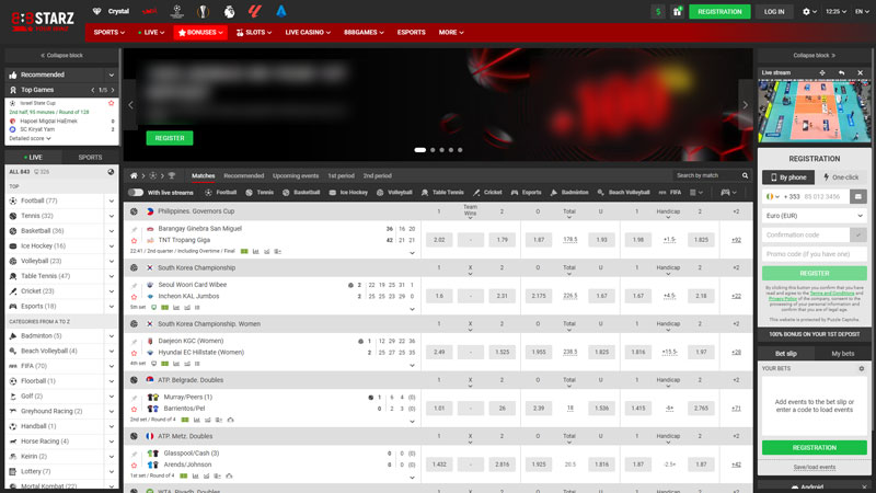 888starz lobby screenshot