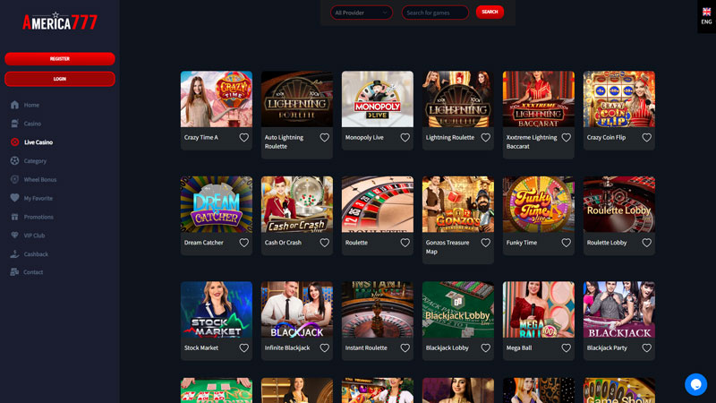 america777 live screenshot