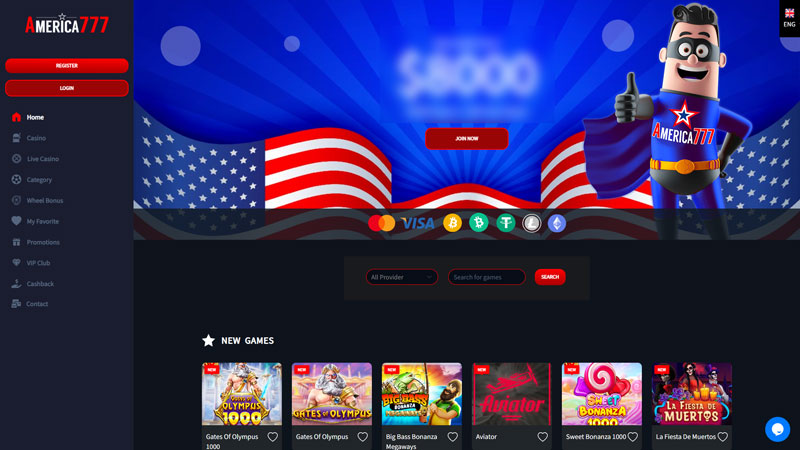 america777 lobby screenshot