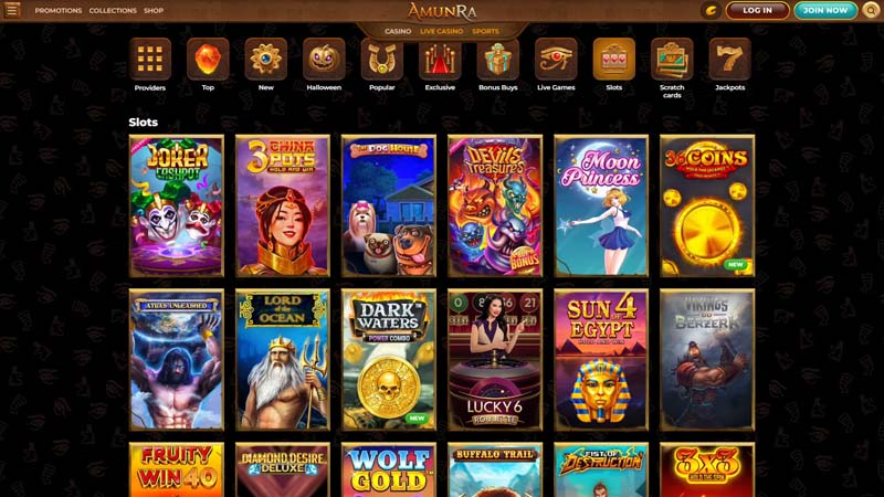 amunra slots screenshot