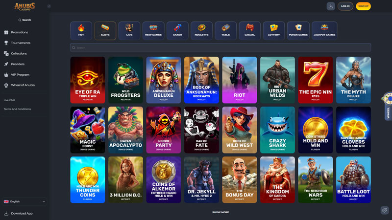 anubis-casino slots screenshot