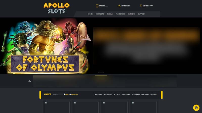 apollo-slots lobby screenshot