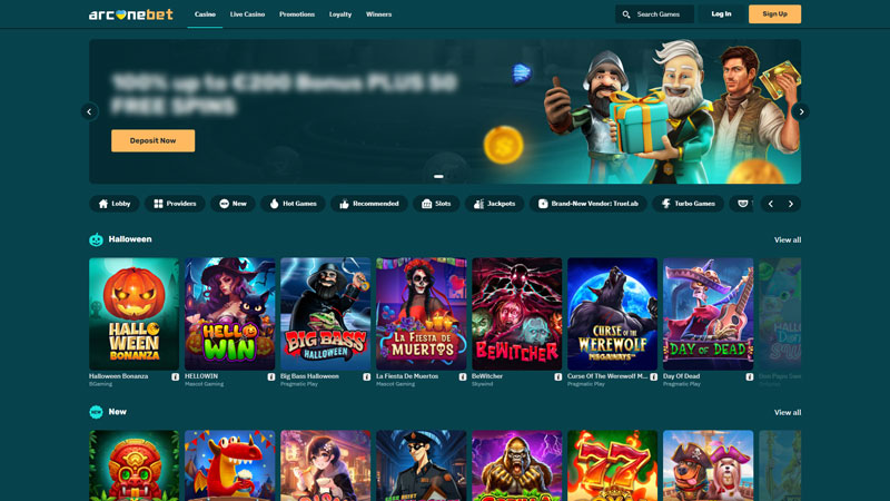 arcanebet lobby screenshot