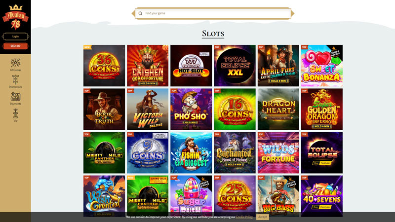 avalon78 slots screenshot