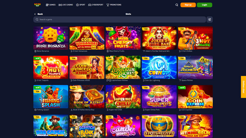 bass-win slots screenshot