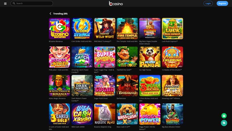 bcasino slots screenshot