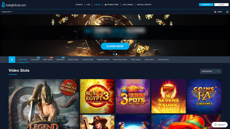 betglobal lobby screenshot