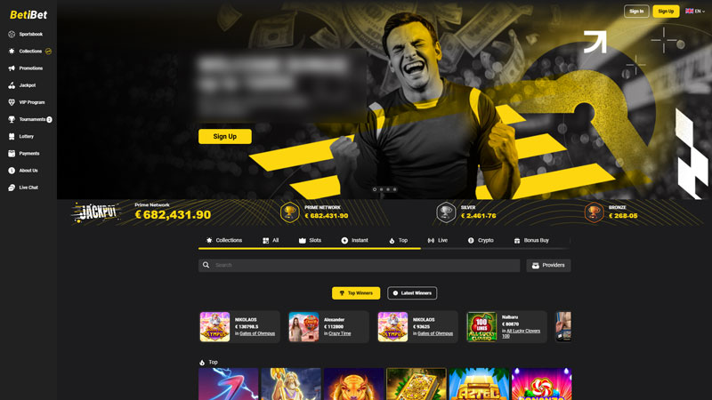 betibet lobby screenshot