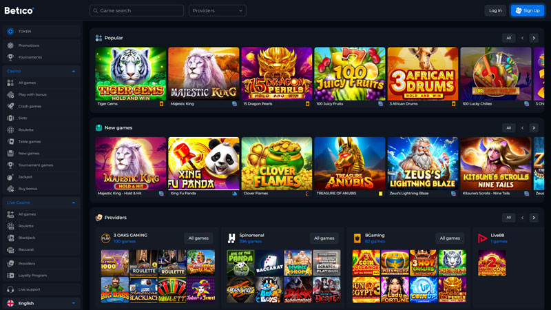 betico lobby screenshot