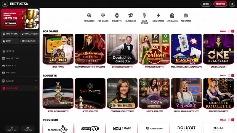 betista live screenshot