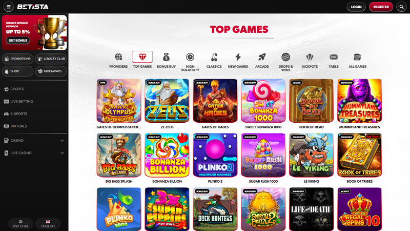 betista slots screenshot