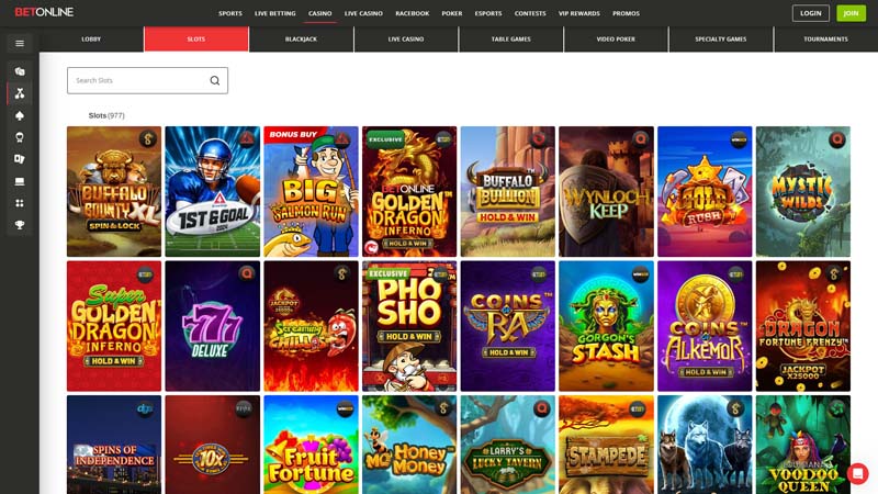 betonline slots screenshot