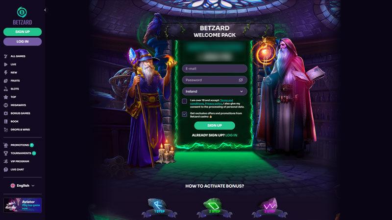 betzard lobby screenshot