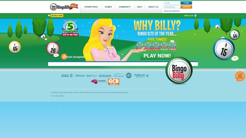 bingobilly-casino lobby screenshot