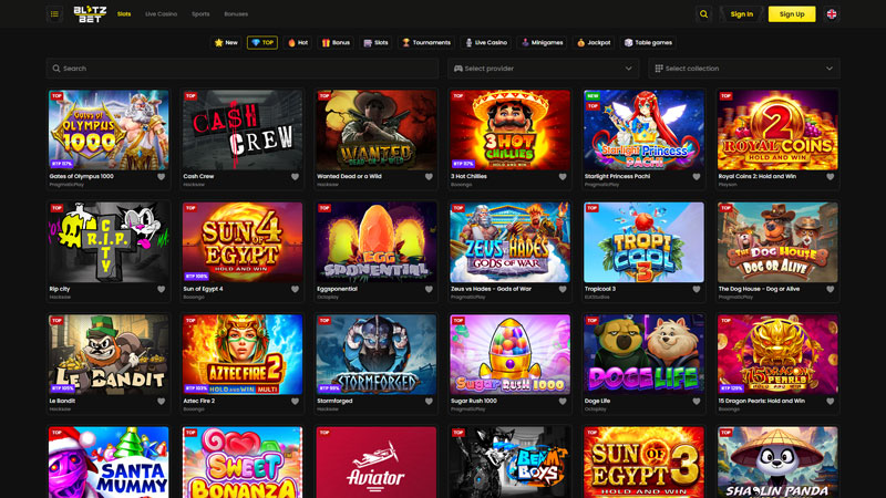 blitz-bet slots screenshot