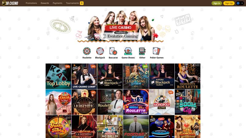 bob-casino live screenshot