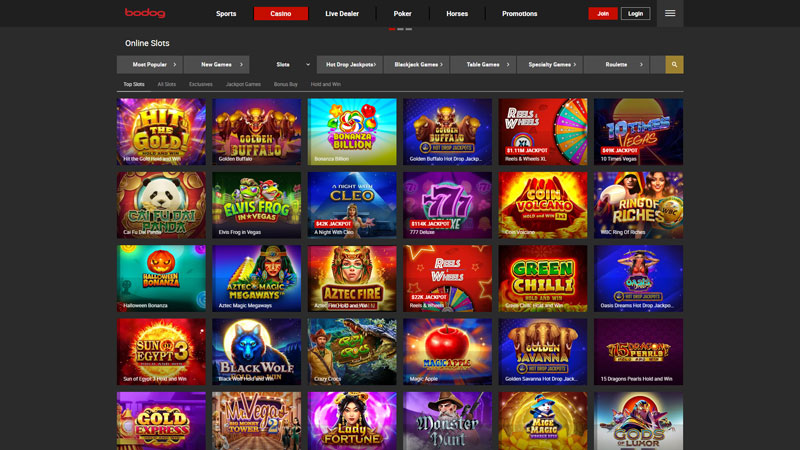 bodog slots screenshot