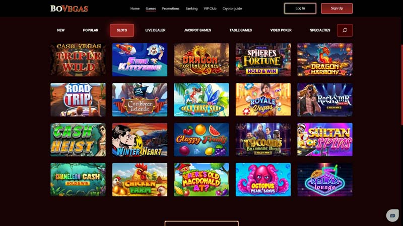 bovegas-casino slots screenshot