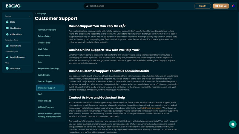 Thumbnail bravoplay support