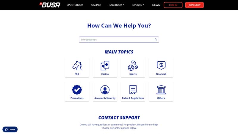 busr support screenshot