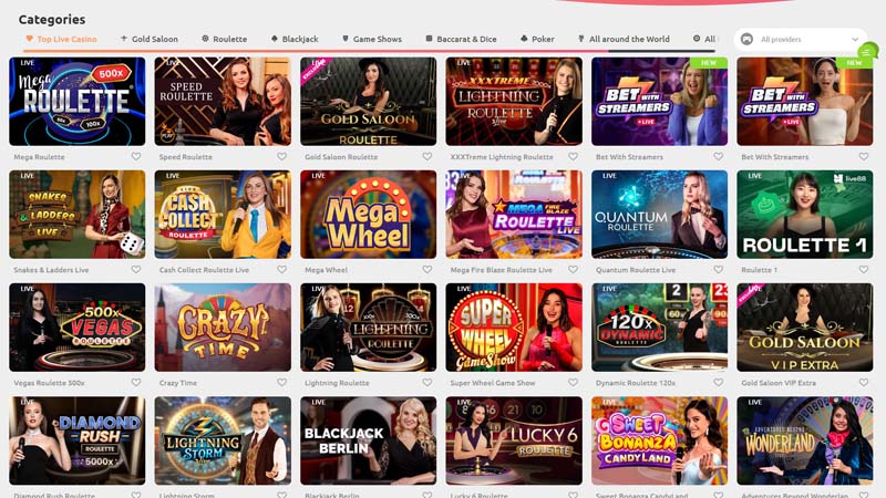 cadoola-casino live screenshot