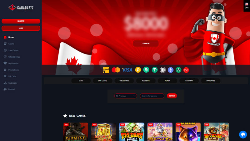 canada777 lobby screenshot