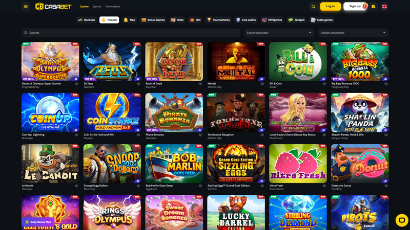 casabet slots screenshot