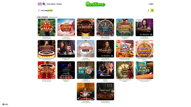 casilime live screenshot