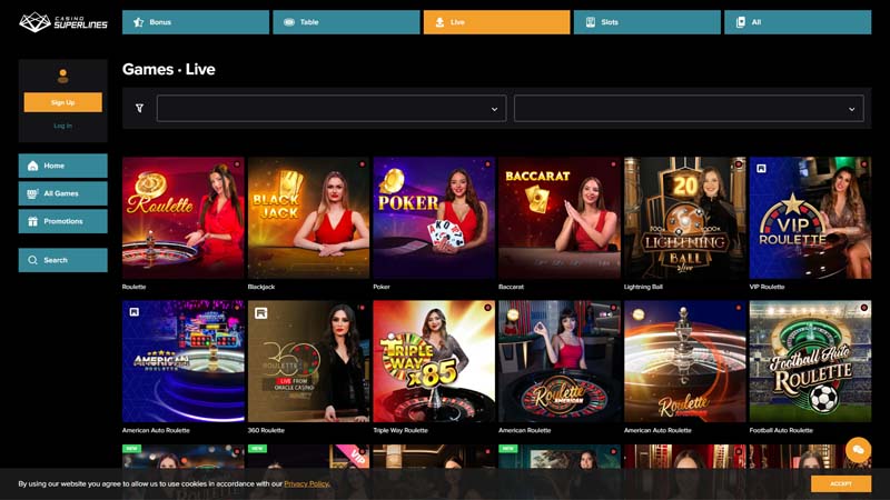 casino-superlines live screenshot