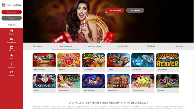 casinoclic lobby screenshot