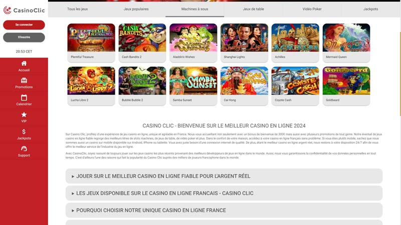 casinoclic slots screenshot