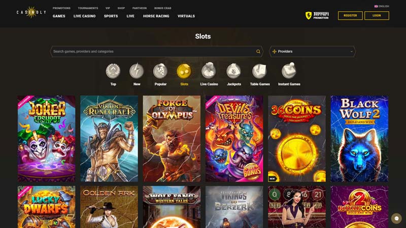 casinoly slots screenshot