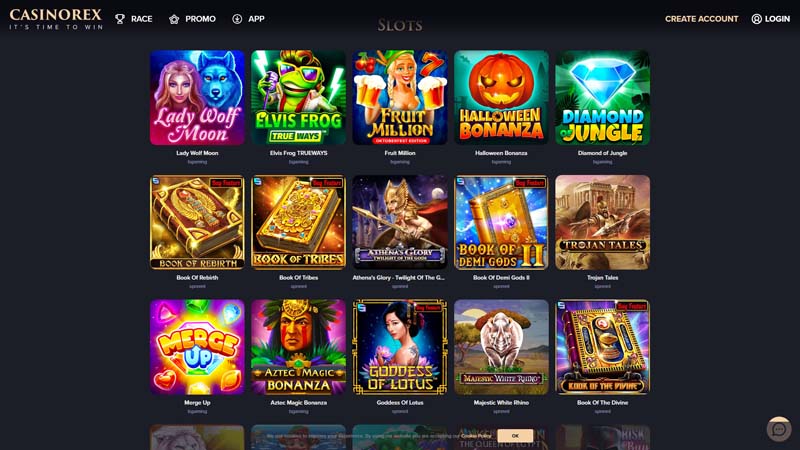 casinorex slots screenshot