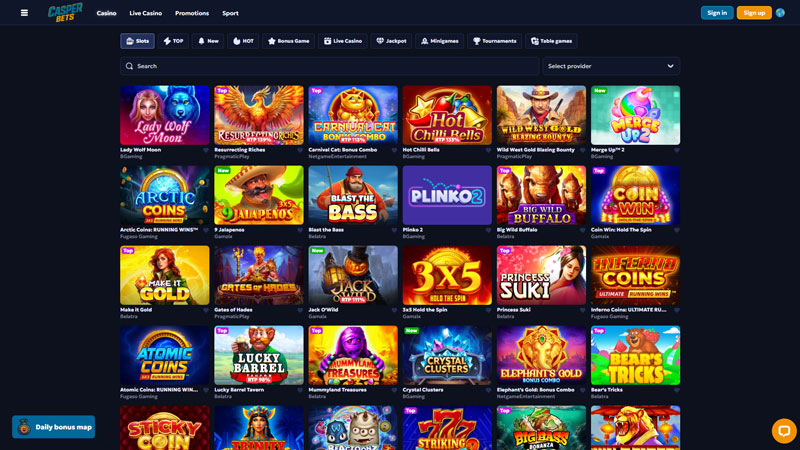 casper-bets slots screenshot