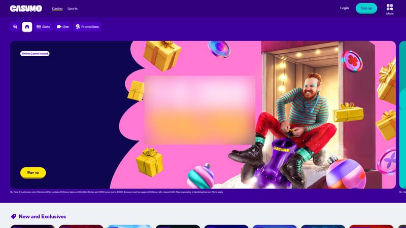 casumo lobby screenshot