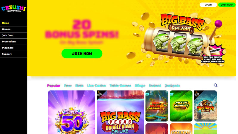 casushi lobby screenshot