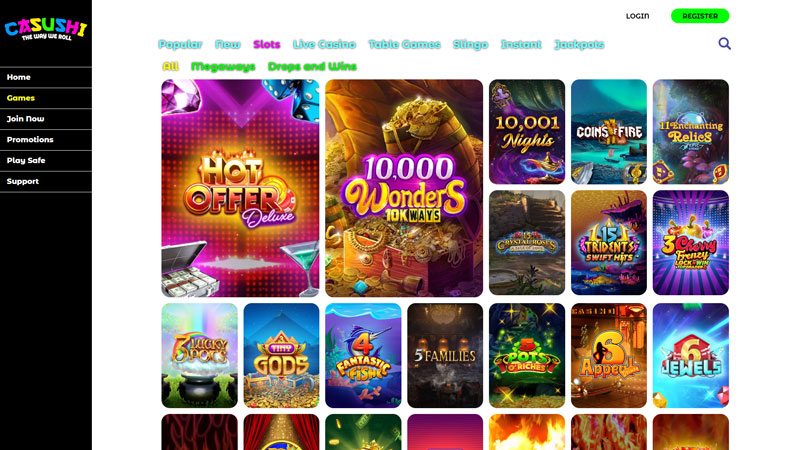 casushi slots screenshot