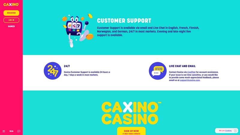 caxino support screenshot