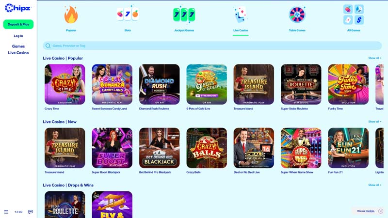 chipz live screenshot