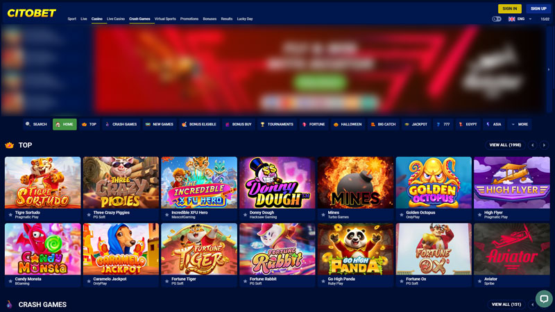 citobet lobby screenshot