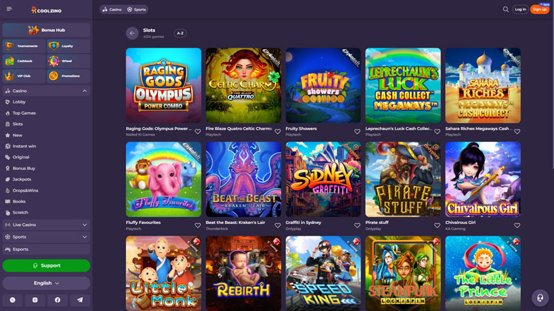 coolzino slots screenshot