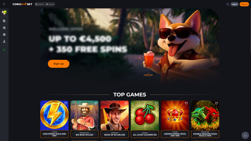 corgibet lobby screenshot