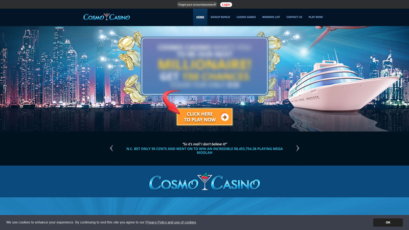 cosmo-casino lobby screenshot