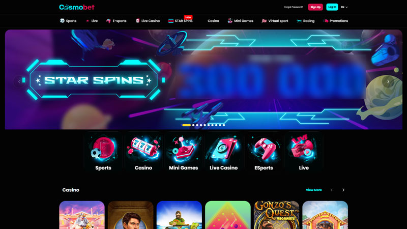 cosmobet lobby screenshot
