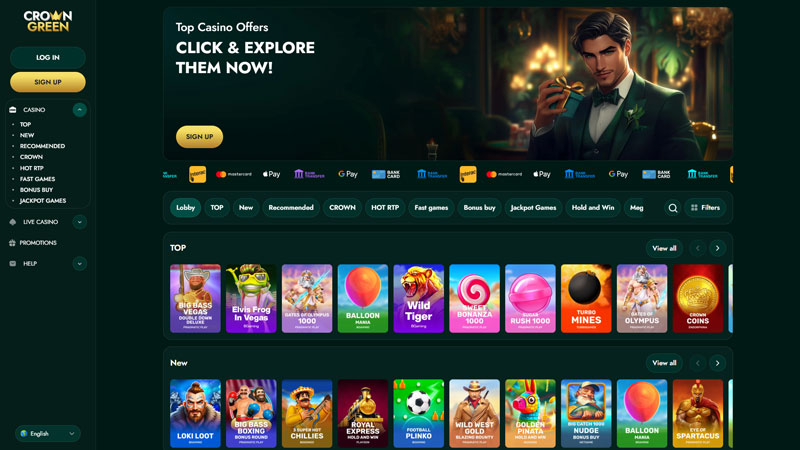 crowngreen lobby screenshot