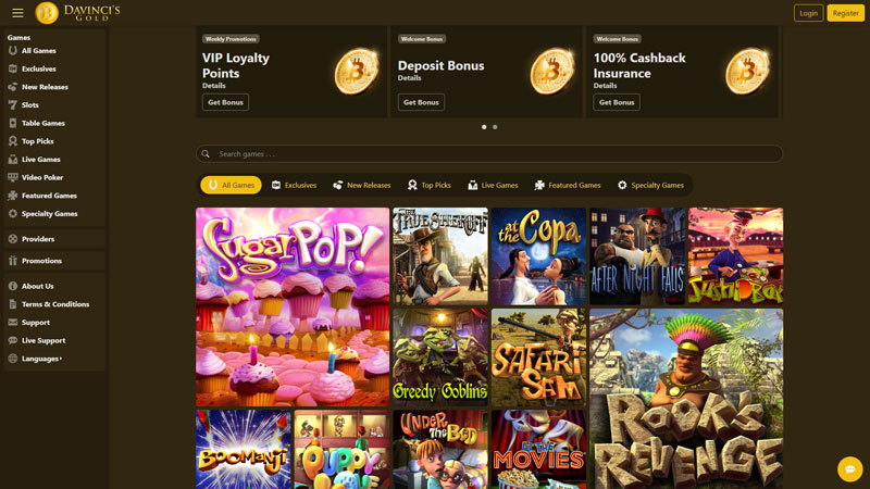 da-vincis-gold lobby screenshot