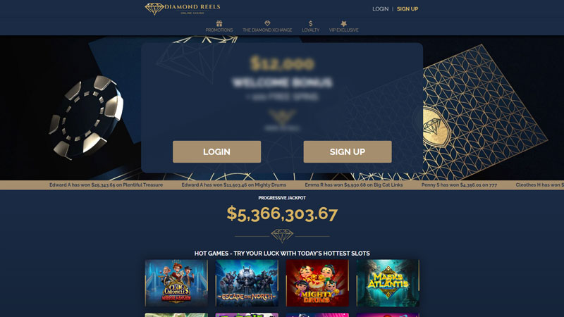 diamond-reels lobby screenshot