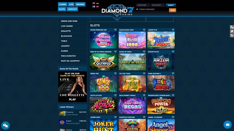 diamond7-casino slots screenshot