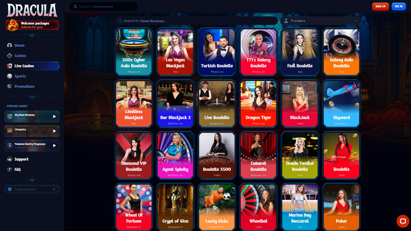 dracula live screenshot